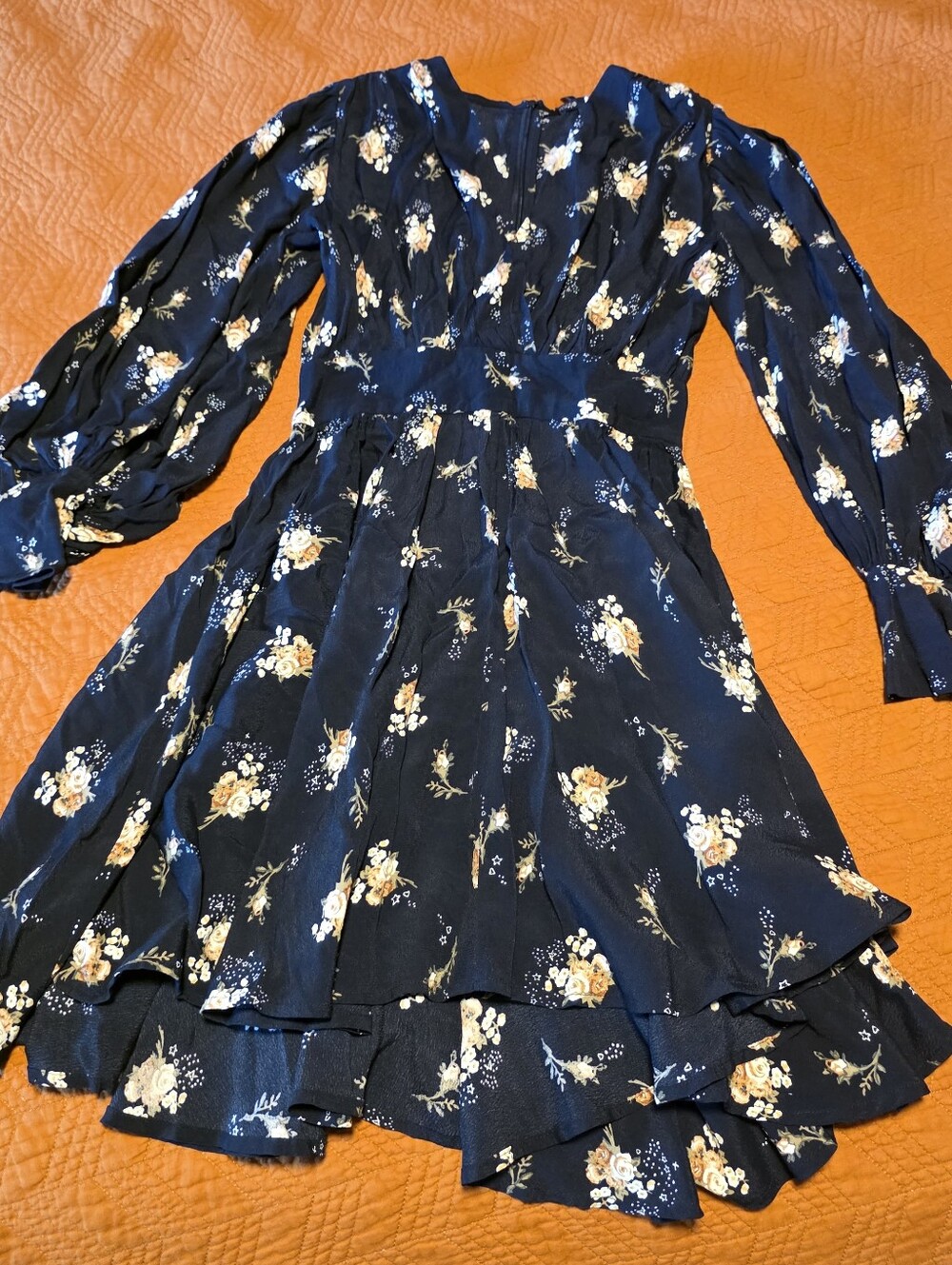 MAJE Black Floral Dress Size 34 / XS / 2
